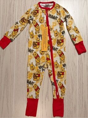 Yaritza Boutique Bamboo Sleeper 18-24M Unisex Winnie Pooh 2 Way Zip Pajama NWT